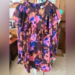 Crosby by Mollie Burch Colorful Ruffled Dress